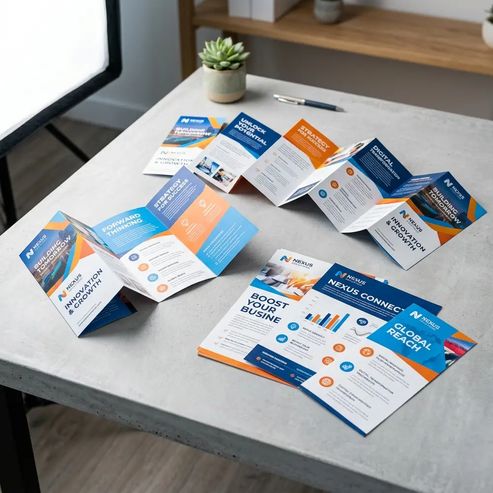 Printed reports and documents on a desk